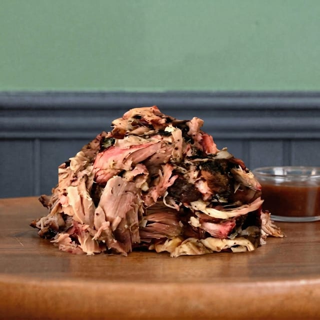 Slow Smoked Pulled Pork.